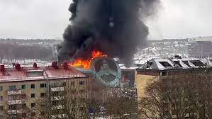 Massive Fire Engulfs Water Park in Gothenburg, Sweden