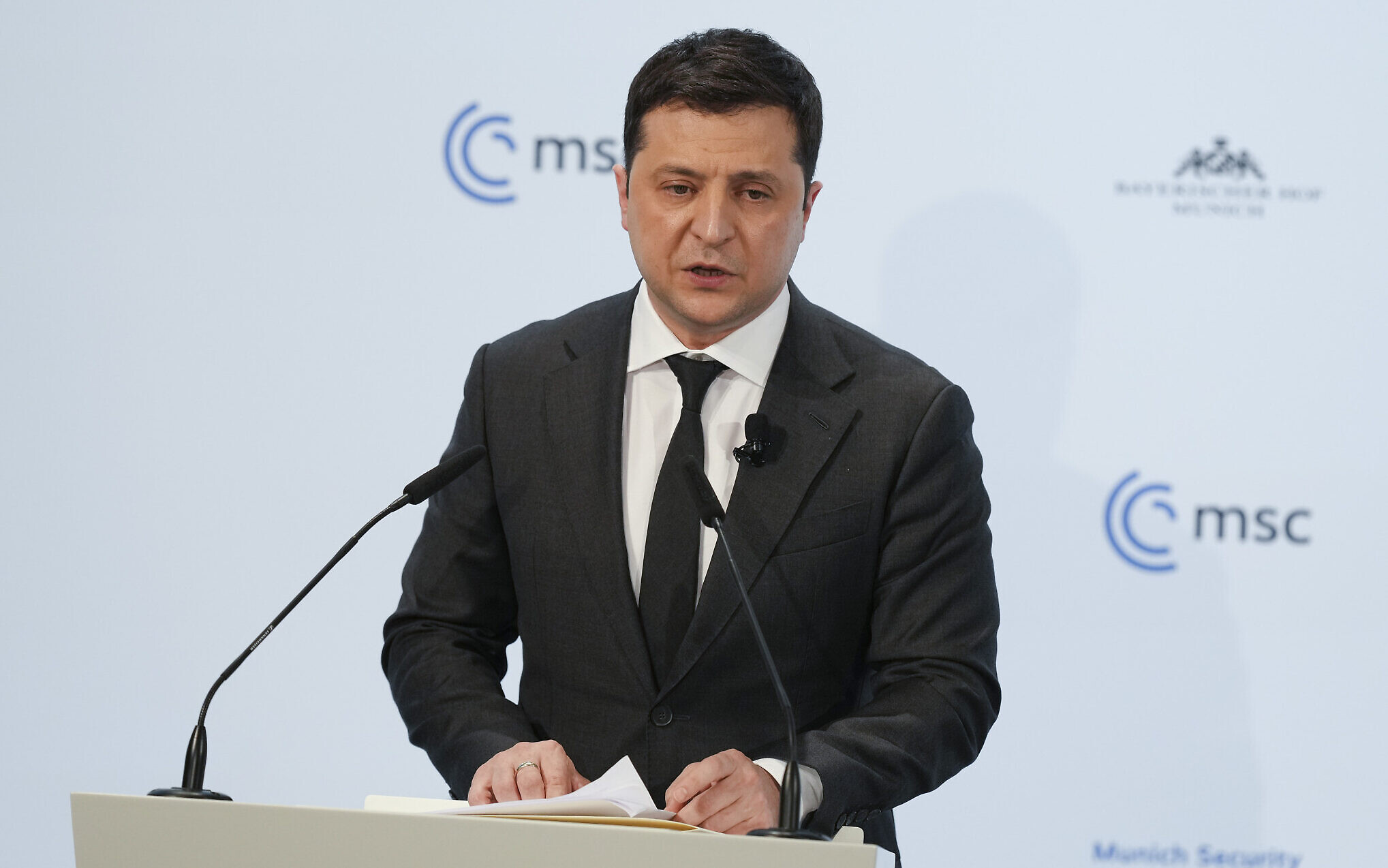 Ukraine President Zelensky Slams Russia for Offensive at Munich Conference